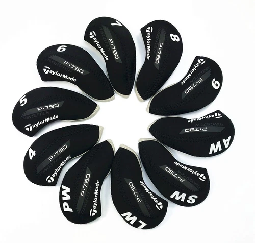 Black TaylorMade P790 Neoprene Golf Club Iron Covers Headcover 10Pcs Fast Ship - Picture 2 of 4