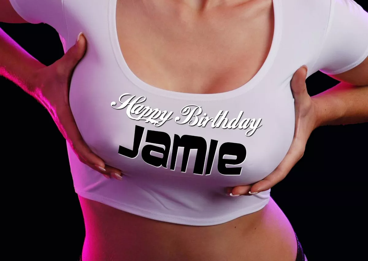 PERSONALISED RUDE SEXY GIRL BOOBS BIRTHDAY ANY OCCASION GREETING