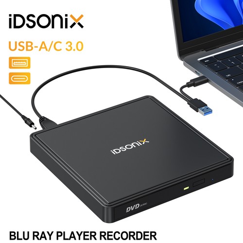 USB3.0 Blu Ray Externes Laufwerk DVD CD BD 100GB 4K Brenner Player für