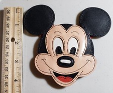 Vintage Disney Genuine Leather Mickey Mouse Head - Part From Suspenders KOREA