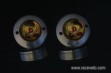 De Rosa crankset dust caps fit shimano campagnolo ofmega gipiemme vintage gold