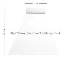 Reusable Walkway Carpet Aisle Runner for Sale (10M L x1M Wide )-White