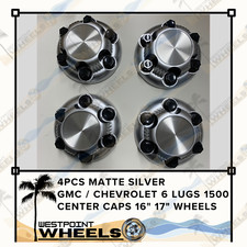 2000 - 2010 Chevy1500 Truck Van 16 17 6 Lug Silver Wheel Center Caps Set New