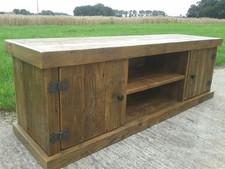 Reclaimed solid wood 2 Door Tv Media Unit Solid Wood Furniture Industrial style