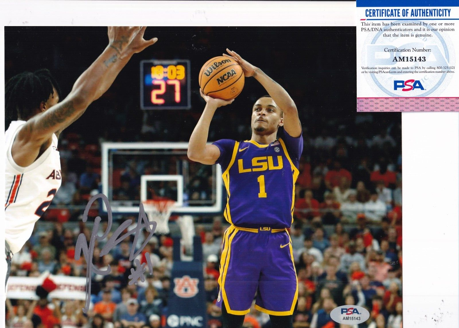 XAVIER PINSON signed (LSU TIGERS) basketball 8X10 photo PSA/DNA COA AM15143 