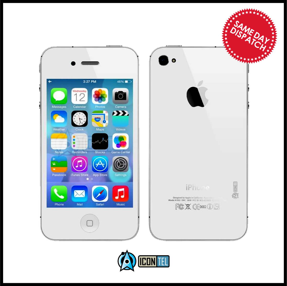 Apple iPhone 4S 8 16 32 64GB Unlocked Black White Smartphone - 12M