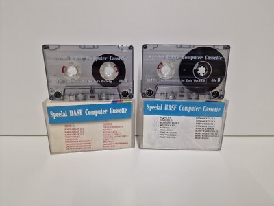 2x Special BASF Computer Cassette Commodore C64 | mit Inhalt - ungetestet