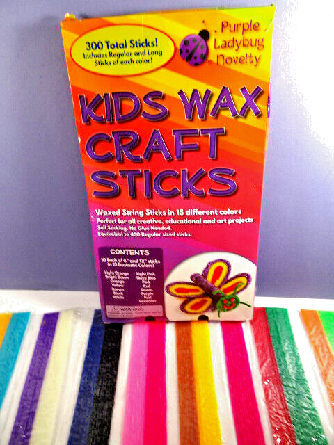 150 Kids Wax Craft Sticks 12