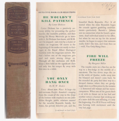 He Wouldn't Kill Patience - Carter Dickson (John Dickson Carr) + 2 More - HC BCE
