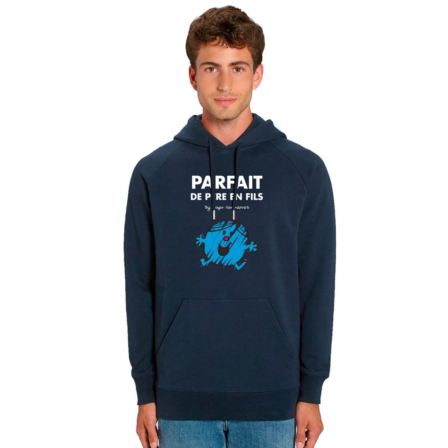 Navy Blue Hoodie, Perfect From Father To Son