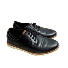 Max Jake Lil Oscar Oxford Dress Shoes Black Faux Leather Boy's Size 3M