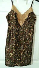 Victoria's Secret Paisley Lace Chemise Nightgown Size Small