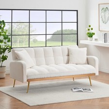 Convertible Sleeper Sofa Bed Loveseat Sofa Couch Futon Sofa Bed with Pillows