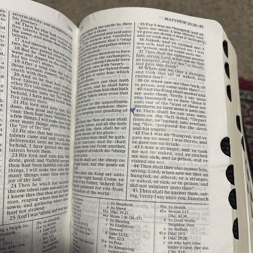 Quad Black LDS Scriptures Holy Bible Book of Mormon simulated Leather 2014 - Imagen 11 de 13