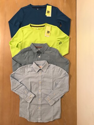 New! All Il Motion, Cat & Jack, Boys Tops Lot of 4 (1 Used) Long Sleeve Size 6-7