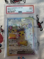 Pokémon TCG Pikachu EX Surging Sparks Grade 9 PSA Mint #219 With Bonus Card