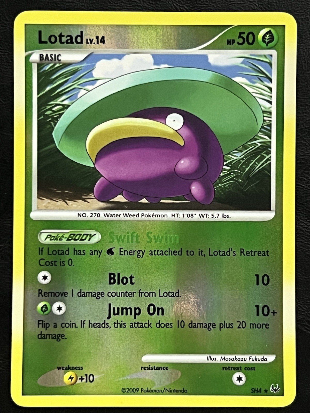 Pokemon Lotad Shiny Secret Rare - Platinum - SH4 NM