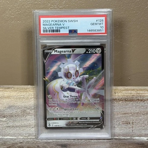 Pokemon TCG Silver Tempest Magearna V 128/195 PSA 10 GEM MT Holo Ultra Rare