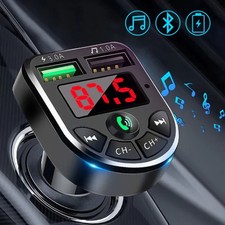 Car Bluetooth FM Transmitter Wireless Radio Adapter USB Charger Hands Free MP3