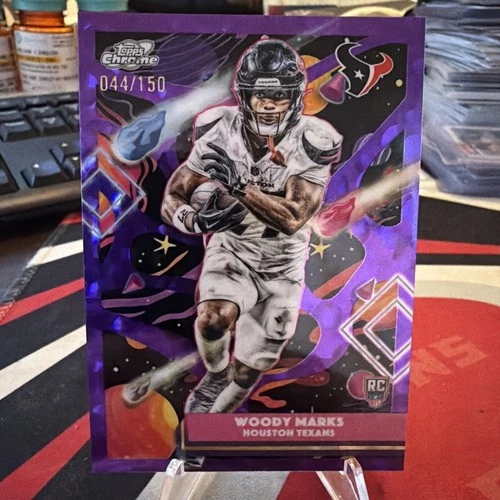 2025 Topps Cosmic Chrome Football Purple Nebula Refractor Woody Marks #142
