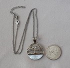 Sterling Silver Mother of Pearl Tree of Life Design Pendant Necklace 18.25";A817 — photo 4