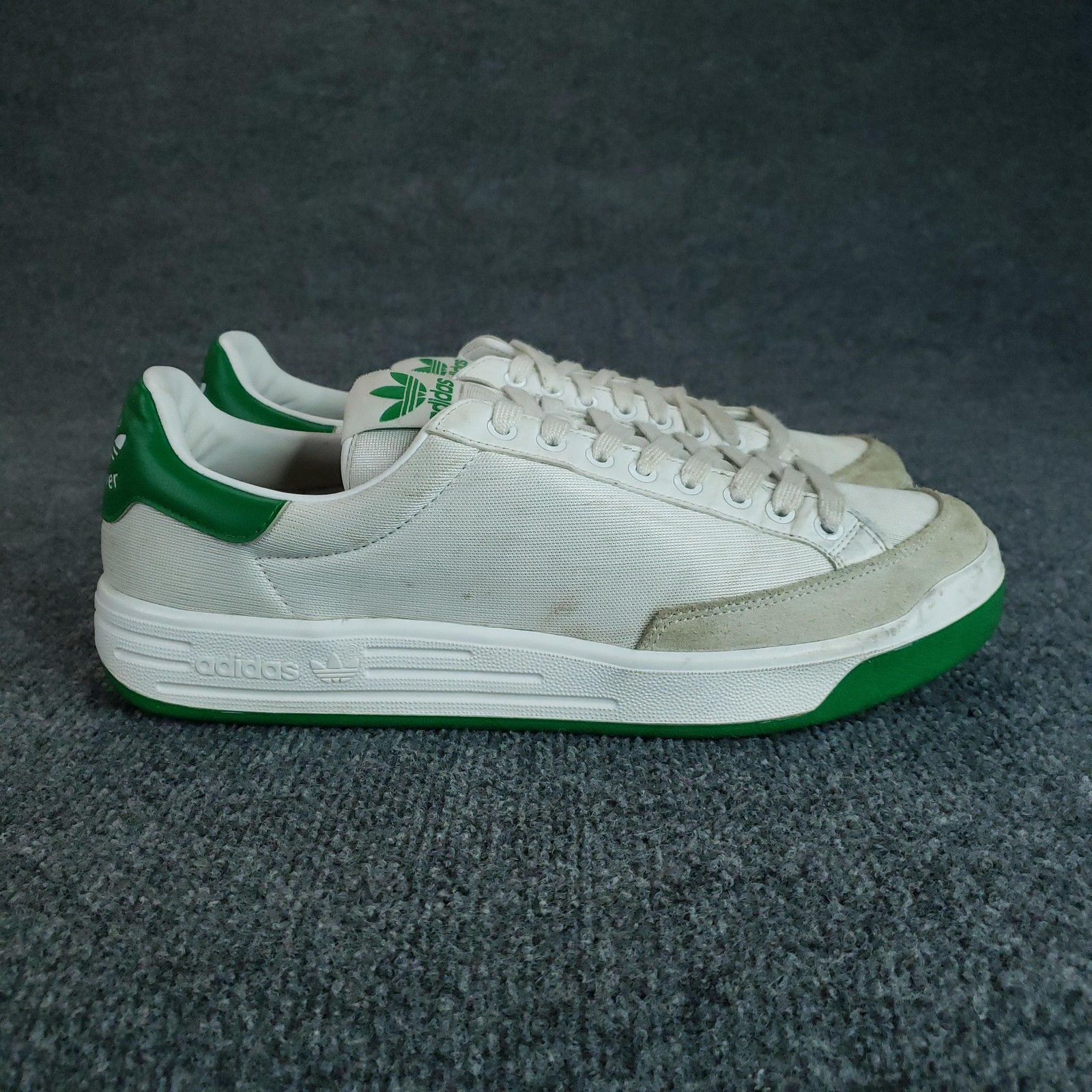 Adidas Rod Laver Shoes Mens Size 12 White Green Canvas Tennis Sneakers BB8562