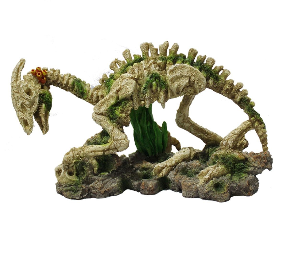 Fish Tank Ornament Aquarium Dinosaur Decoration - Artificial Safe Aquascape