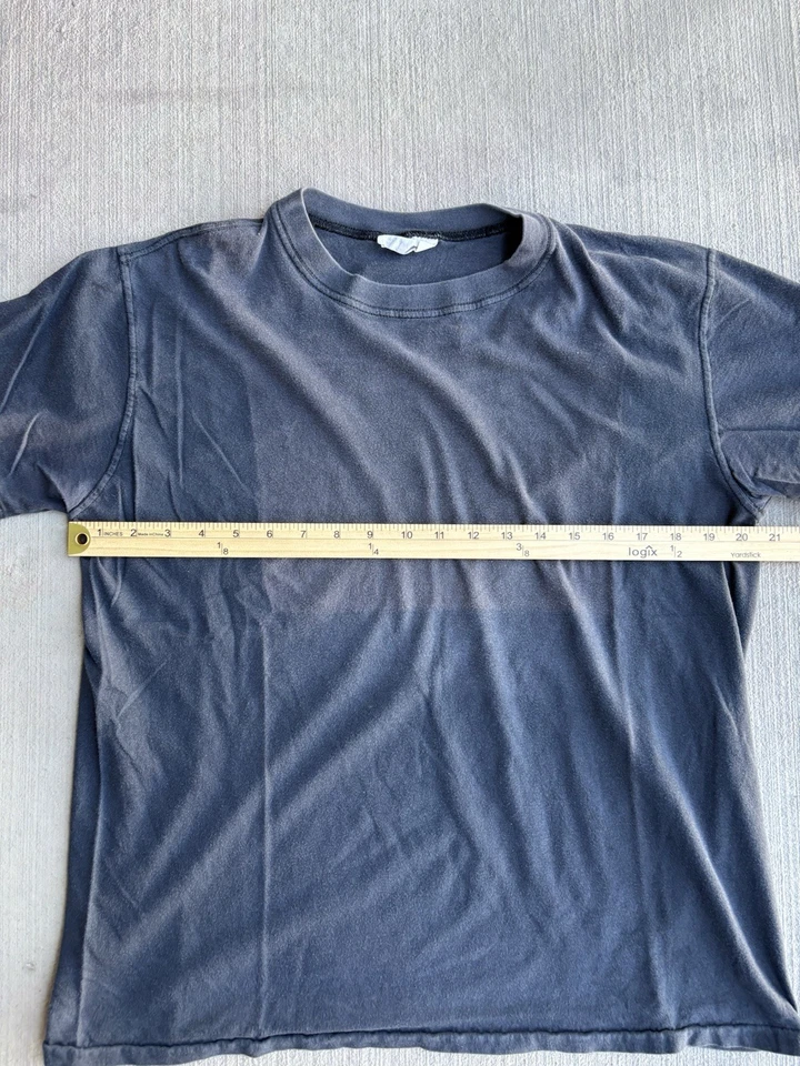 Vintage 80s 90s Blank T Shirt Vtg Distressed Paper Thin Work Tee XL  - Image 3 of 4