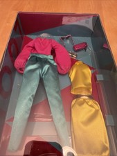 New Barbie Looks 19 Yellow Top Skirt Fuschia Bodysuit Aqua Pants Fashion Shoes