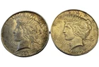 1922 & 1923 P/D/S PEACE Liberty $1 Dollar 90% Silver~Gorgeous AU-BU ~ 2 Coin Lot