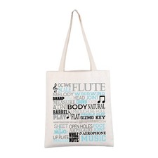 Flutist Gift Tote Bag for Flute Players  Teachers - Musician Shoulder Bag