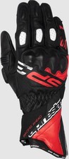 Men's Racing Leather Alpinestars SP-3 GLOVES Black Bright Red White