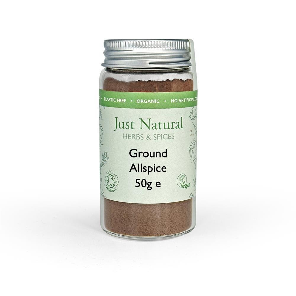 Just Natural Herbs Organic Ground Allspice (Glass Jar) 50g