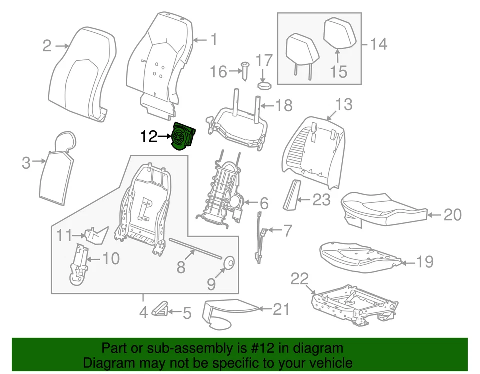 Motor soplador de calefacción y refrigeración trasero asiento delantero GM 22758933 CANTIDAD 1 genuino Foto 3 de 4