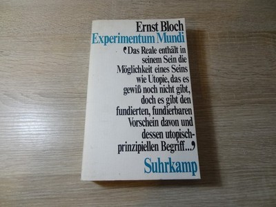 Ernst Bloch: Experimentum Mundi / Taschenbuch