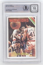 JAMAAL KEITH WILKES SIGNED 1975/76 TOPPS ROOKIE BAS BGS AUTOGRAPH 10 AUTO Q3566