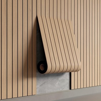 YU LI 3DH Peel and Stick PVC Slat Wall Panel 118''x15.75'' Self-Adhesive Thick ...