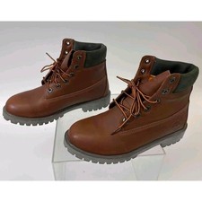 Timberland Boots 6 Inch Premium Waterproof Size 6 Juniors Brown Leather 9591R