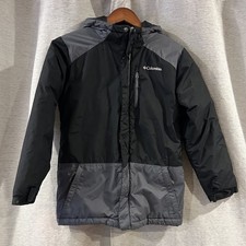 Columbia Big Boys Lightning Lift Jacket Black Graphite Zip Front Size Medium