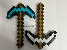 Minecraft Transforming Diamond Pickaxe Sword 2-in-1 Mattel 2014 Edition Lot Of 2