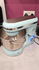 AUCMA 1400W Blue Stand Mixer 6.5L Stainless Bowl, Whisk & Dough Hook, 6-Speed
