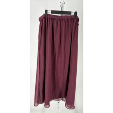 Old Navy Burgundy Chiffon Skirt Elastic Waist Flowy A-Line