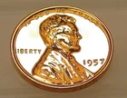 1957 Gem Proof  Lincoln Wheat Cent EYE CANDY Blazing Red Beauty #209 ~ 1