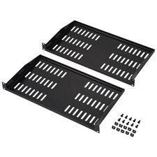 1U Server Rack Shelf 19in Vented Tray for Cabinet