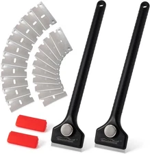 Long Handle Scraper Tool Kit with 2 Scrapers and 20 Razor Blades