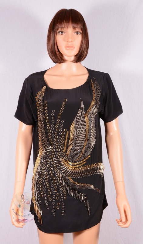 Jo No Fui Beaded Blouse / Top Size 8 US / 40 EU Pre-owned.    