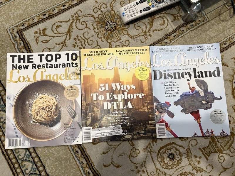 Three Los Angeles Magazines 2017, 2018 Editions 
