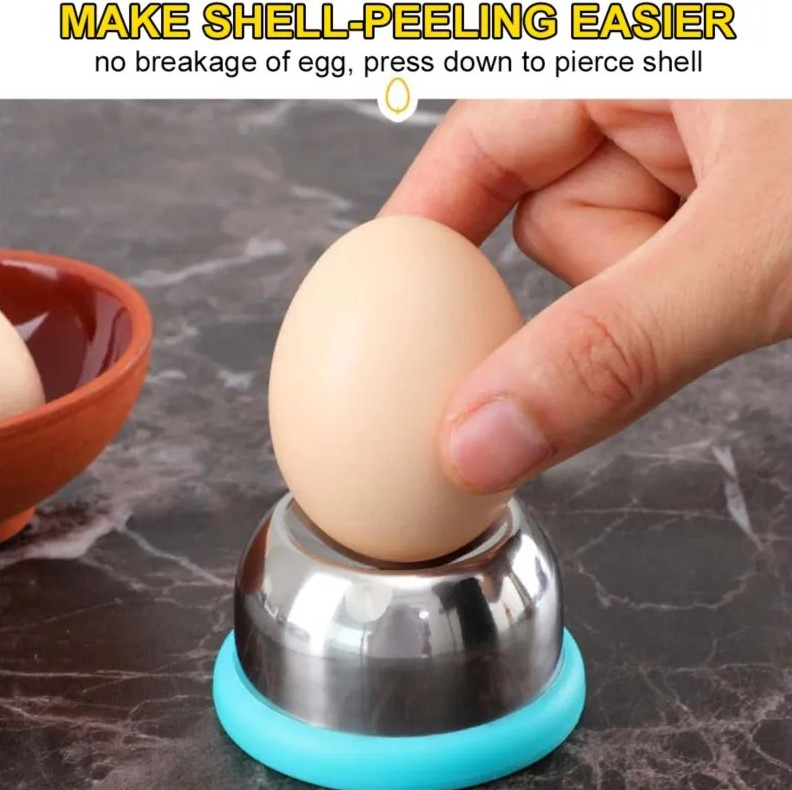 2pcs Egg Piercer Tool – Stainless Steel Egg Hole Puncher for Easy Boiling - NEW