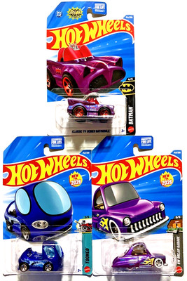 Hot Wheels ~ 2026 ~ TOONED CARS ~ Lot Of 3 ~ BATMAN-PURPLE PASSION-DEORA ~ New