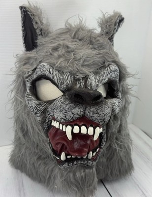 Werewolf Wolfman Mask Full Head Adult OSFM Faux Fur Halloween
